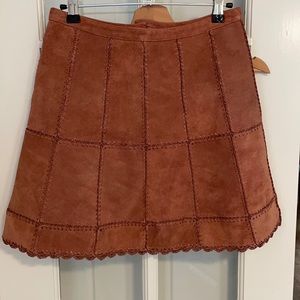 Real suede mini skirt from free people
